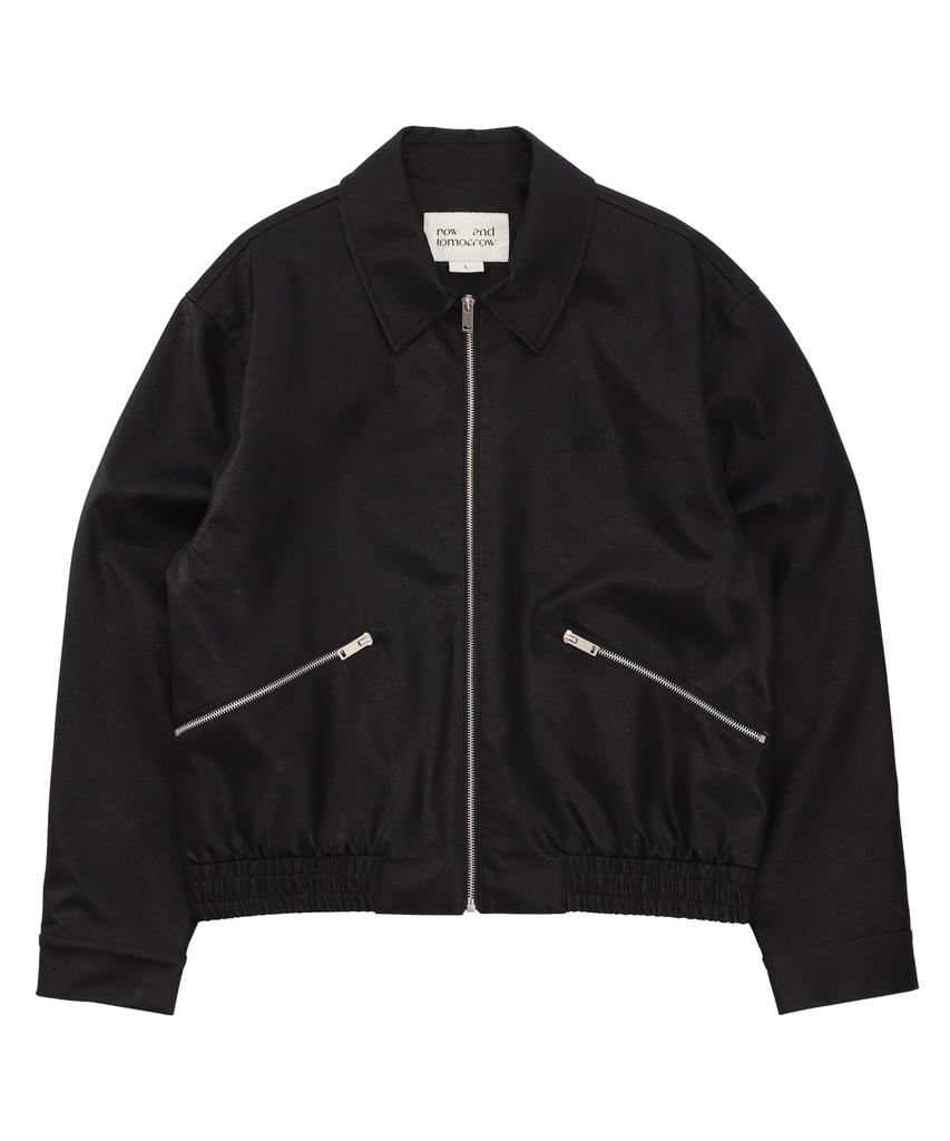 Nowandtomorrow Leather Short Jumper [3 Color]