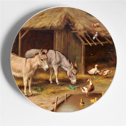 Walter Hunt Fratelli Pittura Arte Piatto Edgar Hunt Animale Cane Gatto Pecora Cavallo Piatto Decorativo Piatto da Appendere Arte Sfondo
