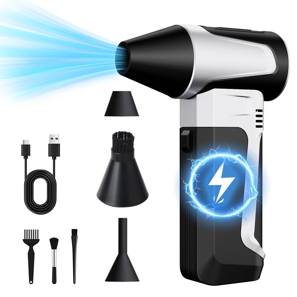 

Car Turbo Fan Jet Blowing Snow For Computer Keyboard Accessories Portable Multifunctional Electric Air Duster Cleaning Tools чорний
