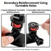 Shockproof Action Camera Adapters With 1/4" Screw Hole Aluminum Alloy Body Seamless Device Compatibility Toolless Assembly