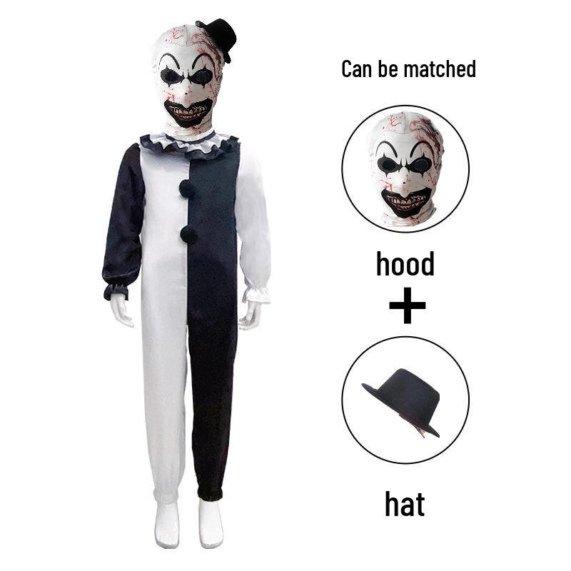 Soul-Reaving Clown Kids' Bodysuit - Halloween Horror Costume for Role Play & Stage