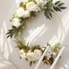Simulation Peony Wreath Home Door Decorations Wall Hanging Artificial Peony Wreath Wedding