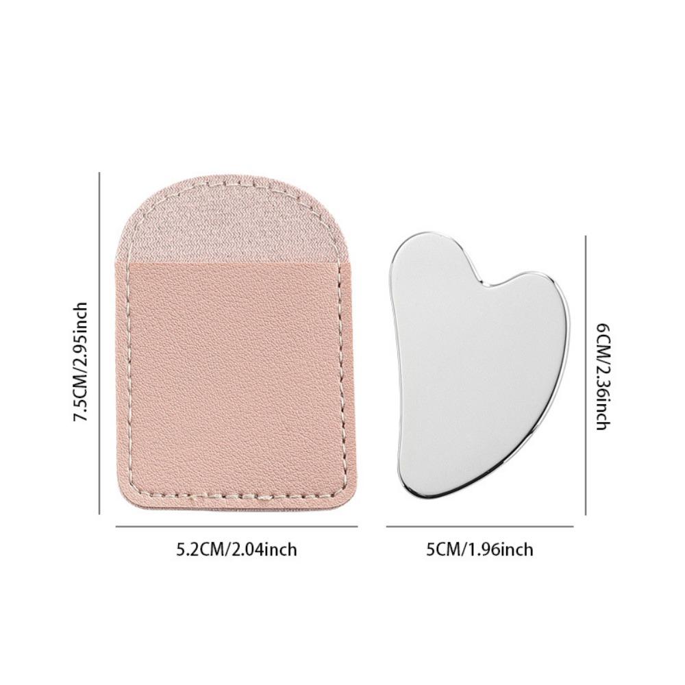New Stainless Steel Gua Sha Scraper Heart Shape Universal Guasha Massage Tool Guasha Board for Facial Beauty Eye Massage