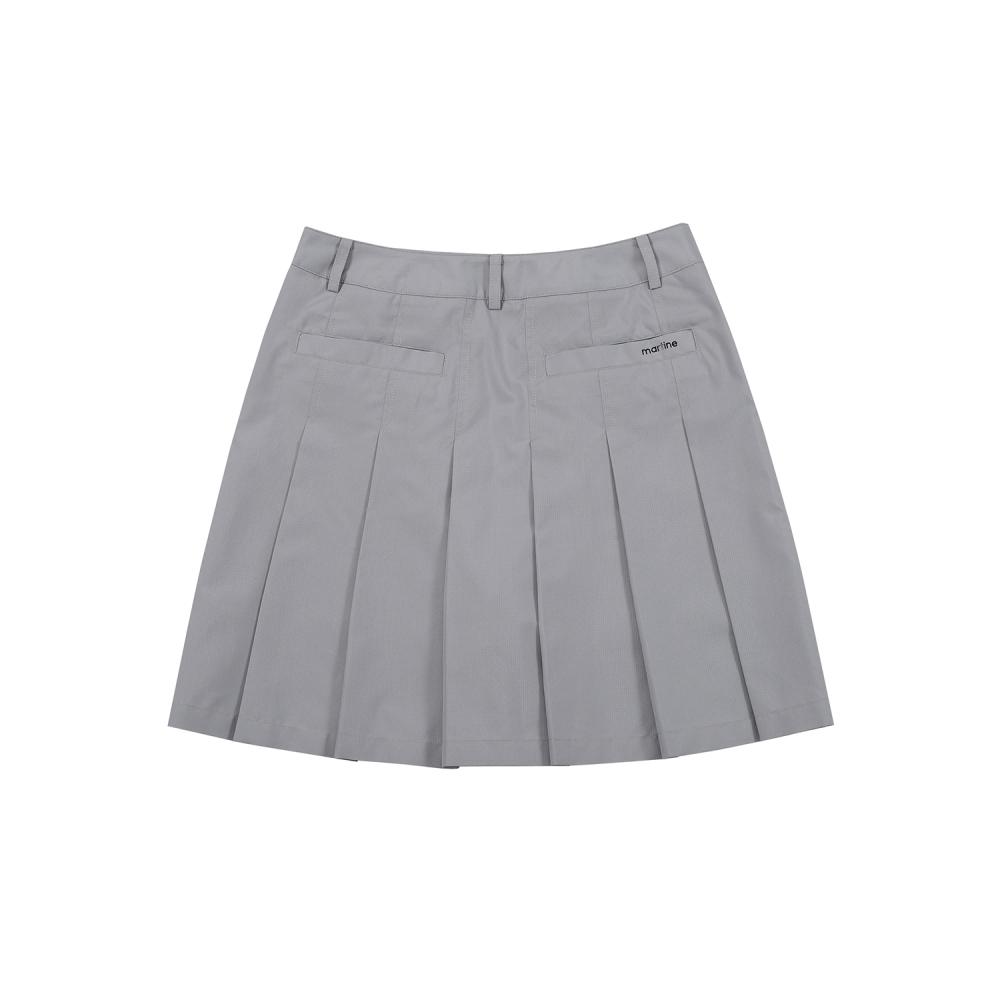 MARTINE GOLF Out Pocket Pleats Skirt_Grey