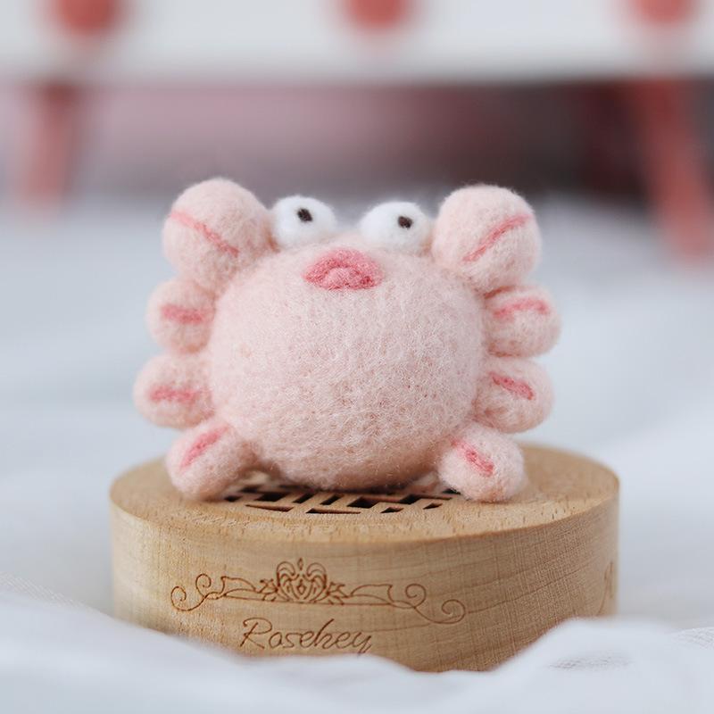 New Poke Wool Felt Handmade DIY Doll Kawaii Super Cute Sparrow Mummies Crabs Plush Toys Best Birthday Gifts Non-Finished