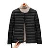 Light Down Jacket Women's Short Autumn and Winter Light Liner Wear Inner Round Neck Warm Large Size Coat