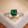 2026 New Luxury Fashion Green Zirconia Crystal Ring for Women's Engagement/Wedding/Anniversary Party Personalized Jewelry