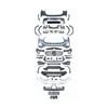 Mercedes X254 GLC 63 AMG Front & Rear Bumper Grille Kit (Standard Version)