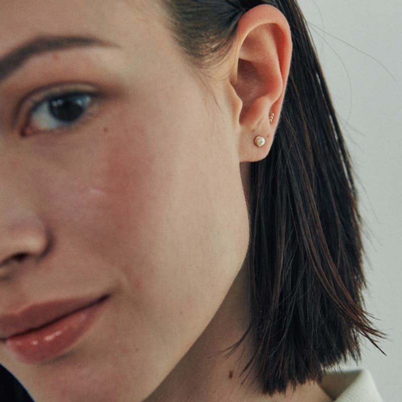 verte [10k gold] Deux.k.37 / hisse pearl piercing