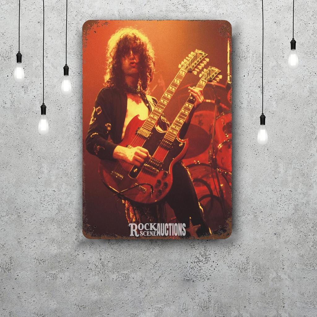Jimmy Page Metal Signs Wall Decor Vintage Tin Signs Captain Metal Poster Decor for Bar Pub Club Wall Decoration