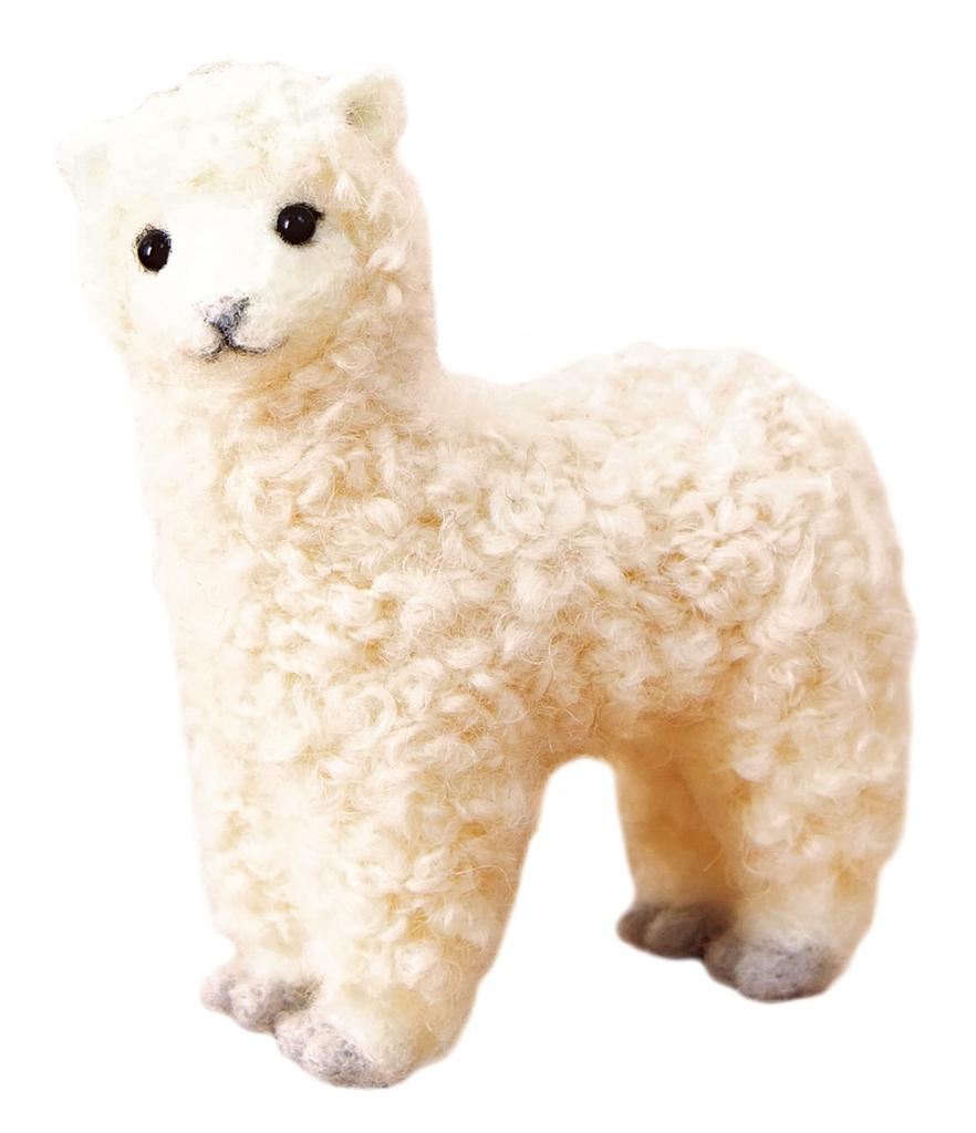 Hamanaka Wool Sachiko Susa Needle Felted Kit, Design, Animals, Alpaca, H441-610
