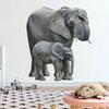 Realistic Elephant Wall Stickers for Bedroom Living Room Nursery Kids Room Home Decor Wall Art Vinyl Decals Peel and Stick Removable