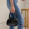 Enamel Mini Strap Tote Bag Leather Crossbody