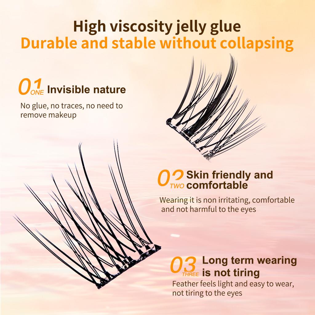 False eyelashes women eye makeup glue free fake eyelashes