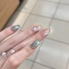 Mint Green Sparkle Star Nail Art Stickers - Removable & Reusable Korean Ins Style