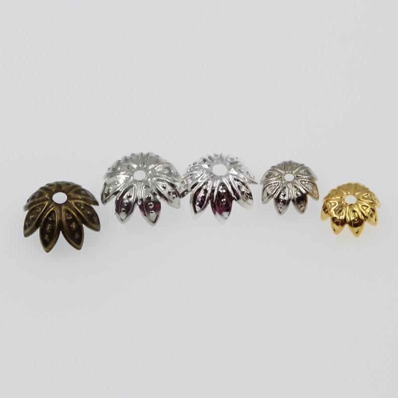 Octagonal Lotus Flower Base Jewelry Accessories, Multi-color Electroplated