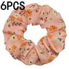 6pcs/lot Hair Scrunchies Bands Scrunchy Ties Ropes Ponytail Holder for Women Accessories Fabric Headwear Ditsy Floral Sweet Cute