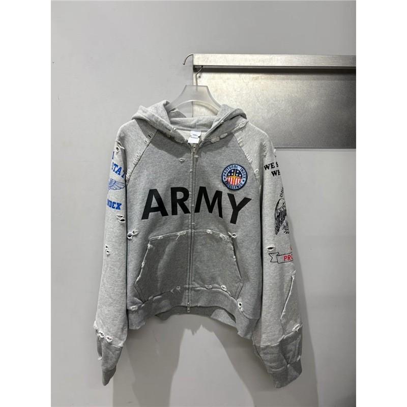 Mens Distressed Patchwork Graphic Hoodie With Zipper Front Cotton Blend Casual Streetwear Sweatshirt Fall