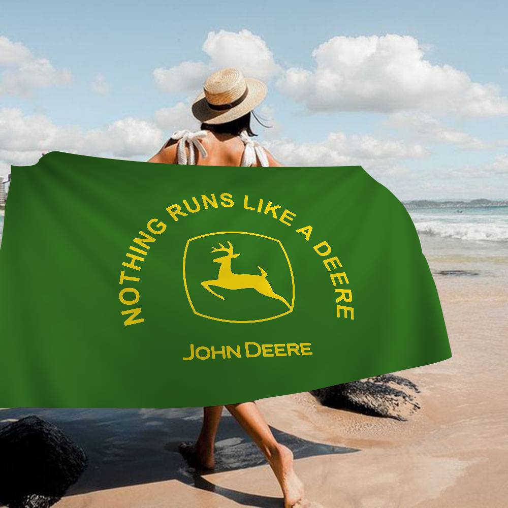 Landwirtschaftliche Geräte J-John Deere Mikrofaser Bedrucktes Strandtuch Bergsteigen Yoga Strand Laufen Saugfähiges Weiches Handtuch