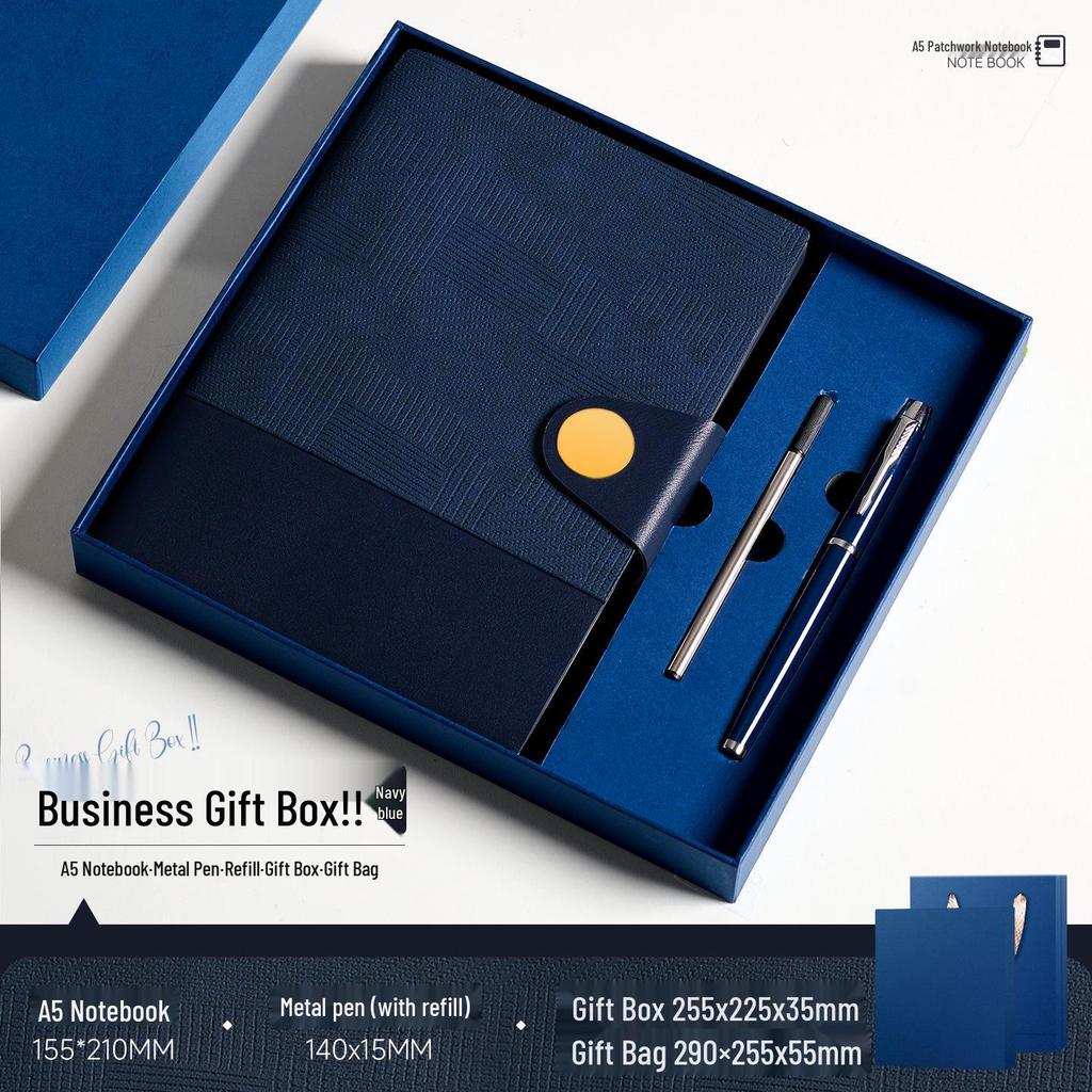 A5 Soft Leather Buckle Notebook: Customizable Diary Gift Set