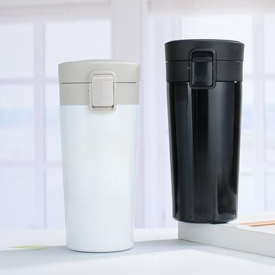 Kaffeetasse aus Edelstahl mit Business-Cover, 500 ml, praktischer Becher fürs Auto oder Büro.