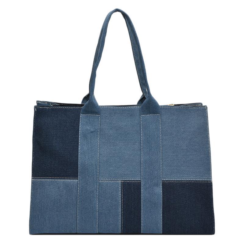 Large Capacity Denim Bag Women's New Shoulder Bag Commuter Tote Bag