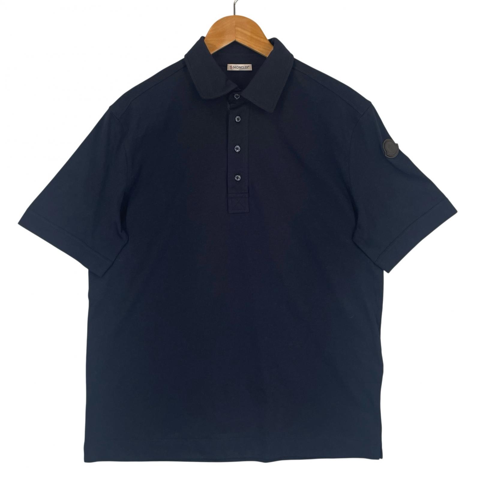 MONCLER S MENS Polo Shirt Black Authentic Model C-SCOM-25-10367 S тёмно-синий