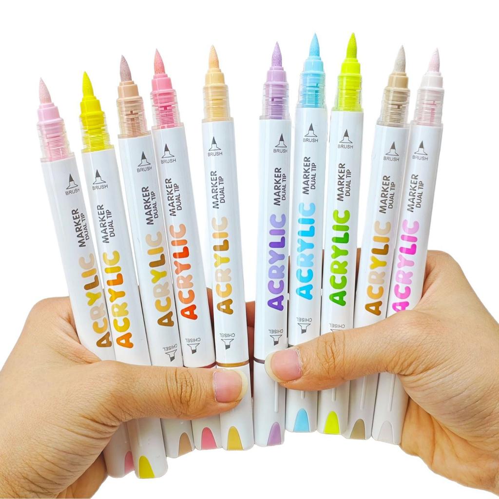 Guangna 8109 Stackable Double-ended Acrylic Marker Pens for DIY Doodling, Journaling, and Art