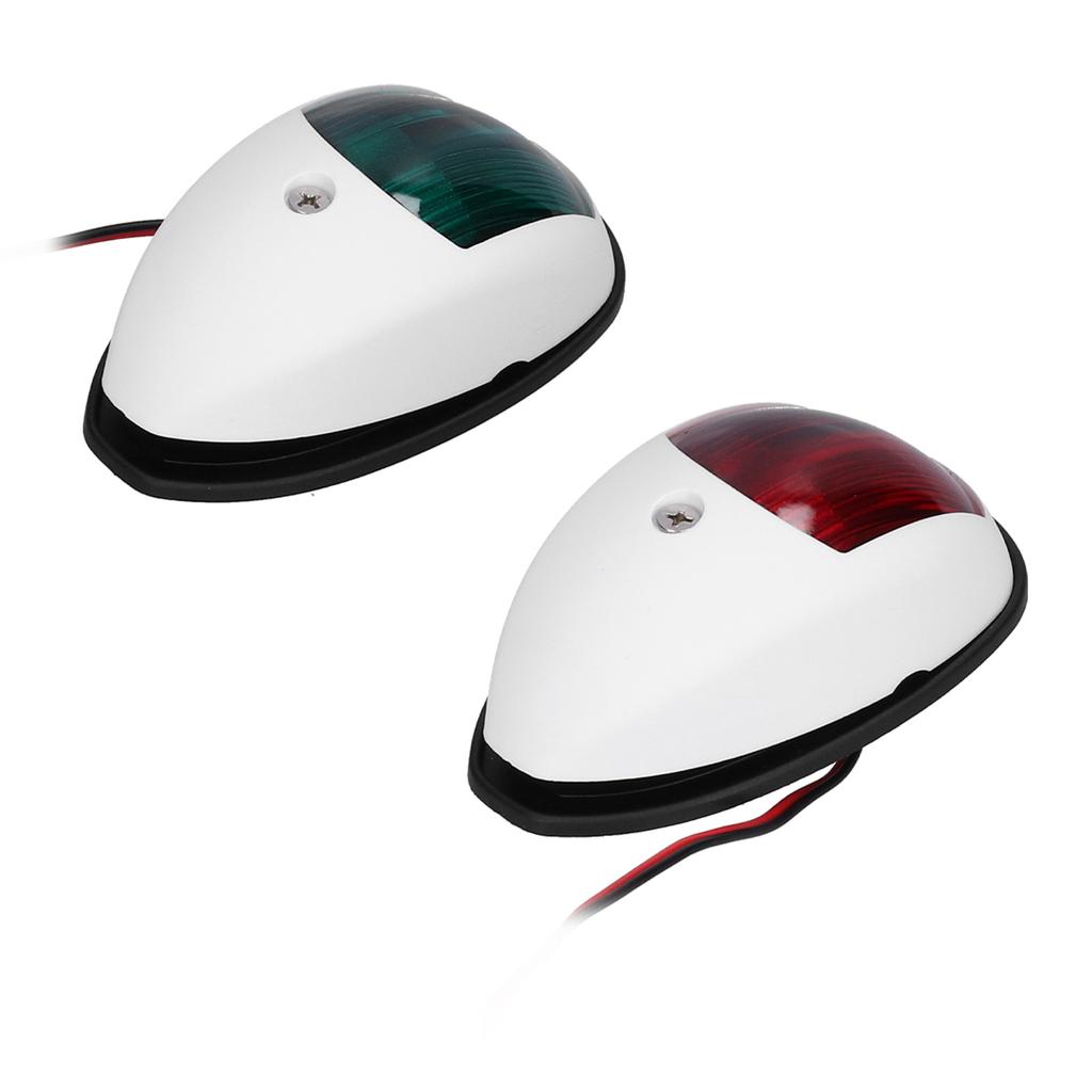 2pcs LED Boat Navigation Light RedGreen Signal Lamp IP65 Waterproof ABS for Marines Yachts 10V?30V