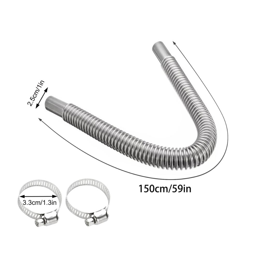 60/120/200/300cm Car Heater Accessories Stainless Steel Exhaust Pipe Parking Heater Fuel Tank Exhaust Pipe Car Heater LCD Switch