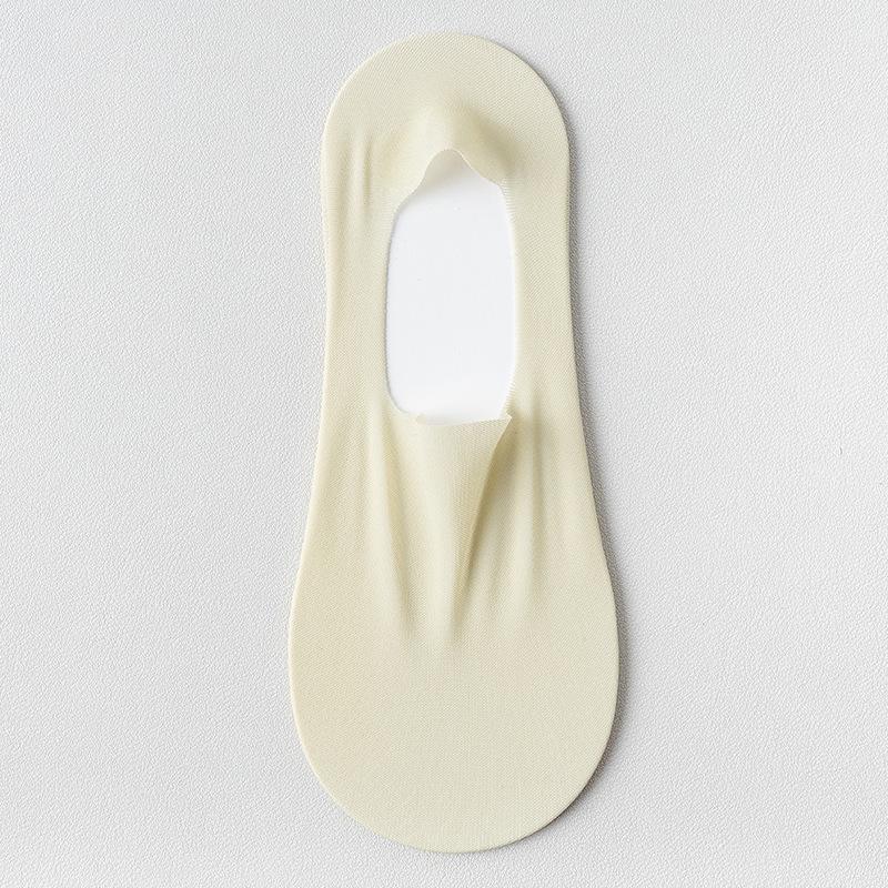 Women's Ultra-Thin Non-Slip Summer Boat Socks: Pure Cotton, Shallow, Heel-Secure, High Heel Compatible