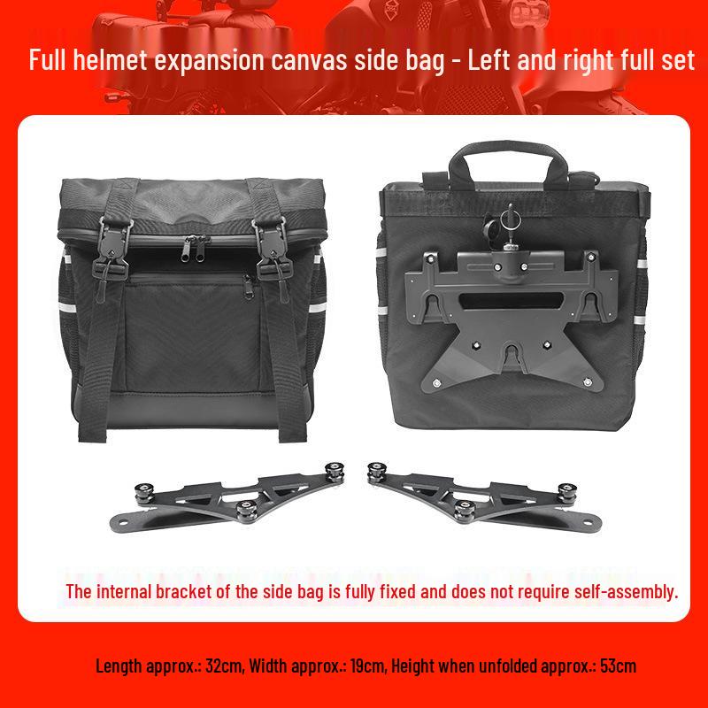 Universal Waterproof Canvas Side Bags for Wuji CU530 & CFMOTO CLC250 Motorcycles