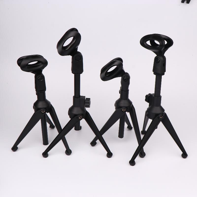 1Pcs Mini Portable Table Stand Universal Microphone Stand Desktop Tripod Adjustable Mic Clip Holder Lightweight Bracket