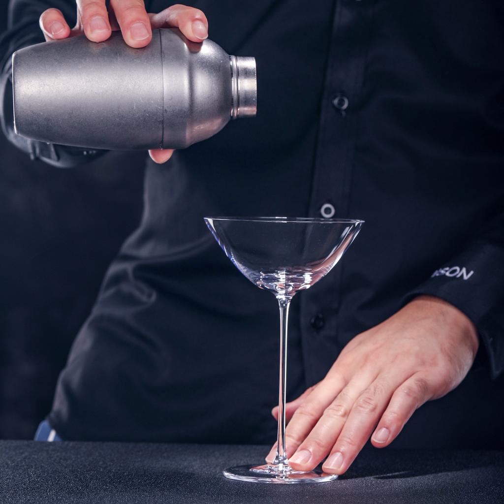 CRISON ODN01 Stile Bicchiere da Cocktail in Vetro di Cristallo per Bartender Professionisti Coppa Martini 155ML