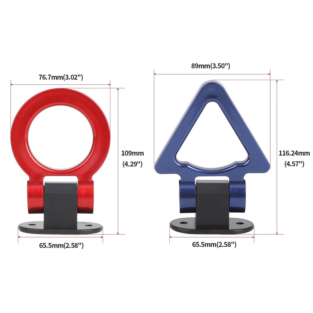 ABS Simulation Racing Bumper Trailer Hook Tow Hook Sticker JDM Universal Car Styling Sticker Tralier Tow Hook Kit