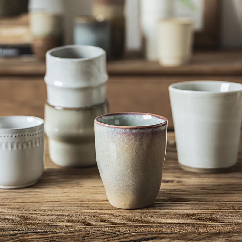 OLOEY Retro Japanese Ceramic Handle Cup Set