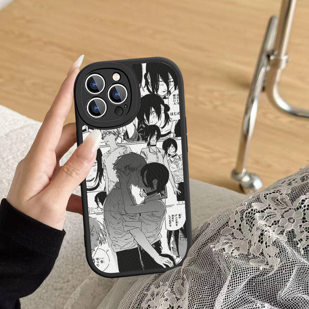Cool Anime R-Reze Phone Case For IPhone 16 15 14 11 12 13 Pro Max Plus Back Leather Shell