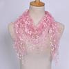 Casual Lightweight Scarf Floral Tassel Scarf Women's Triangle Scarf