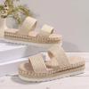 Espadrilles Bottom Platform Sandals Women Summer Fashion Weaving Thick Sole Slippers Woman Non Slip Comfort Sandalias Mujer 2025