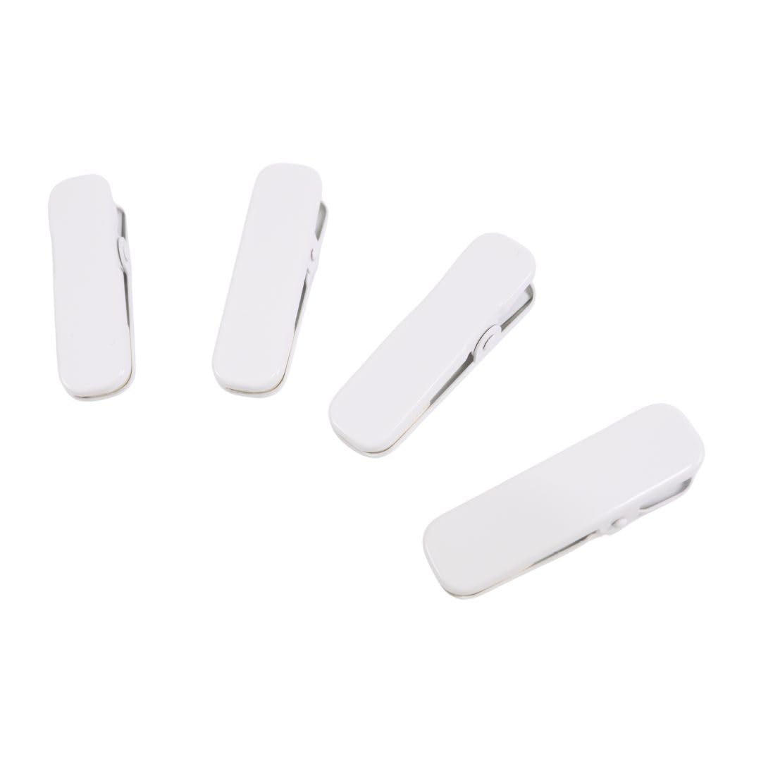 

[Wayuraku] Kimono Clips, Set of 4, Small, Clips for Kimono Dressing, Collar Fasteners, Temporary Fastening, Japanese Clothing, Handy Clips, White,