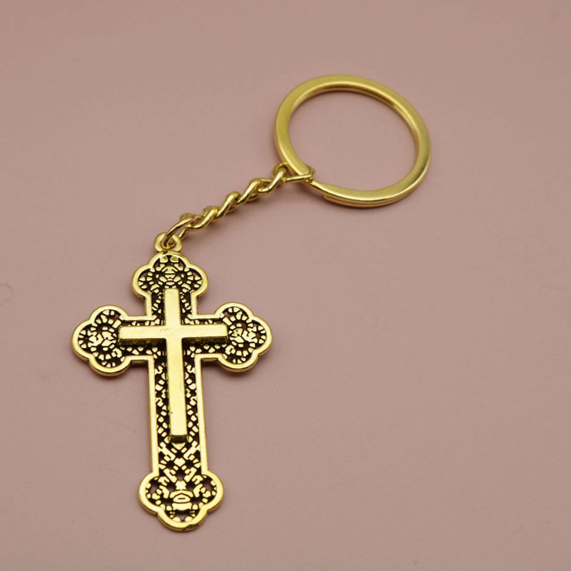 

Горячие продажи ювелирных изделий, минималистский кулон-брелок с крестом one size