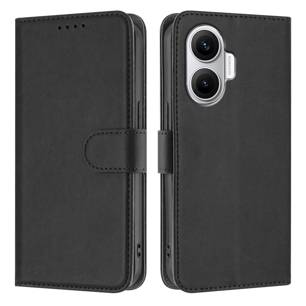 For Xiaomi Redmi Turbo 4 Pro 5G/Xiaomi Poco F7 5G Leather Case Solid Color Phone Cover with Wallet