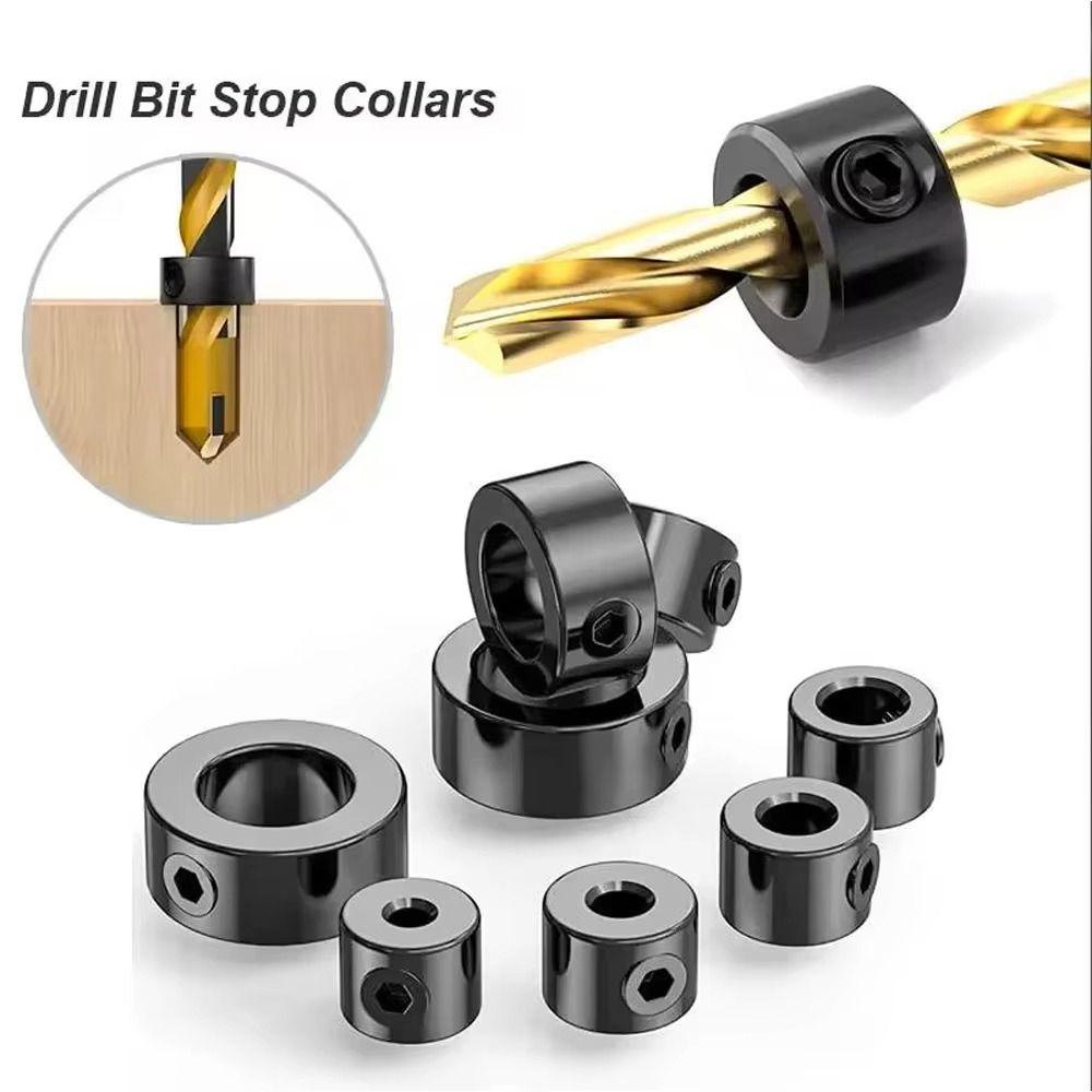 3-16mm Drill Stoper Collar Set with Hex Wrench Bit Positioner Drill Stop Ring  Woodwork Tools