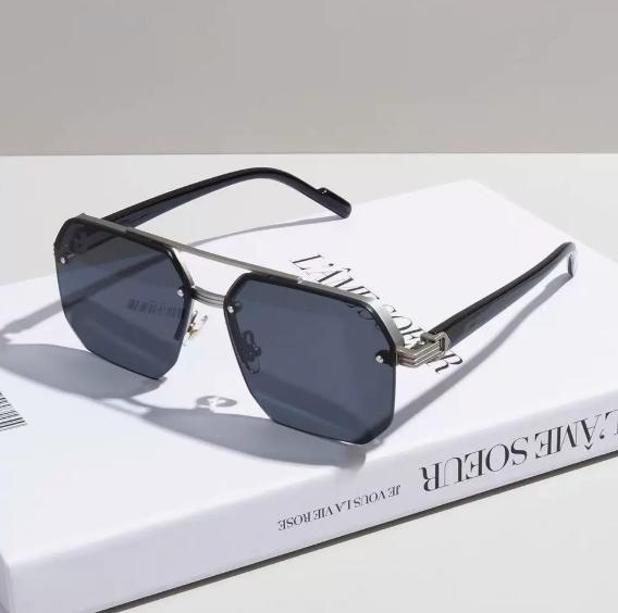 

Men s Retro Half-Rim Square Sunglasses, Metal Frame Gradient Lens UV Protection Fashion Casual Outdoor Driving Eyewear United States