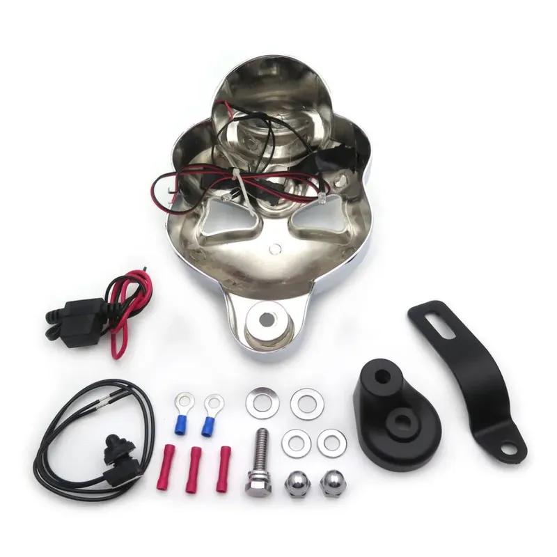 Motorcycle Skull Horn Cover for Harley Davidson Sportster Softail Big Twins V-Rods Stock Cowbell 1992-2020 Aftermarket Accessory