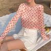 Sommer-Oberteile aus Eisseide, O-Ausschnitt, lange Ärmel, Sonnenschutz, Oberteile mit Mondmuster, dehnbare Pullover-Oberteile mit schmaler Passform