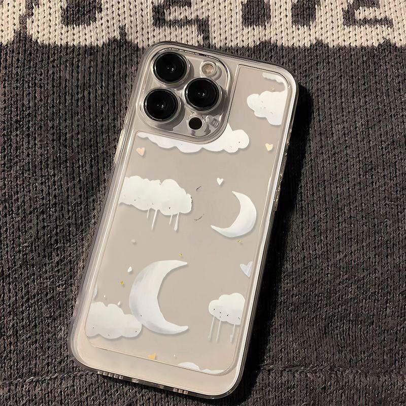 Ins Wind White Cloud for iPhone17PorMax Mobile Phone Case Apple 14/13 Soft Case 16 Niche 15