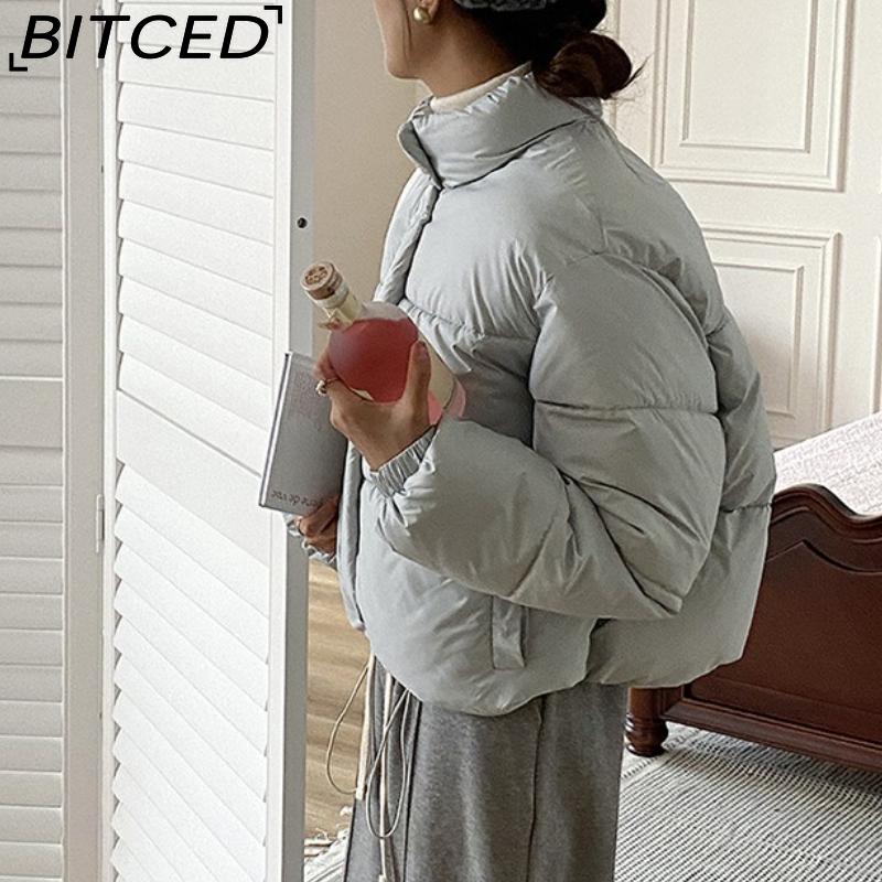 BITCED Autumn Women's Urban Casual Puffer Coat Cotton Jacket Fashionable Elegant Outerwear