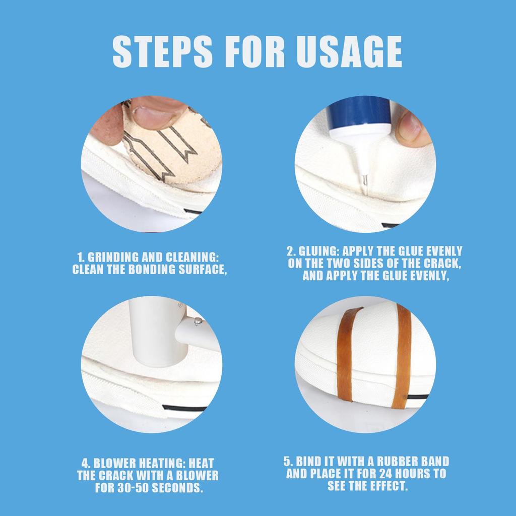 Jue-fish Güçlü Ayakkabı Tamir Tutkalı 50ml Çok Amaçlı ayakkabı tamir tutkalı/ayakkabı onarım yapıştırıcısı/spor ayakkabı ve deri ayakkabı tamiri/su geçirmez ve güçlü