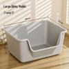 Extra-Large Splash-Proof Semi-Enclosed Cat Litter Box for Maine Coons
